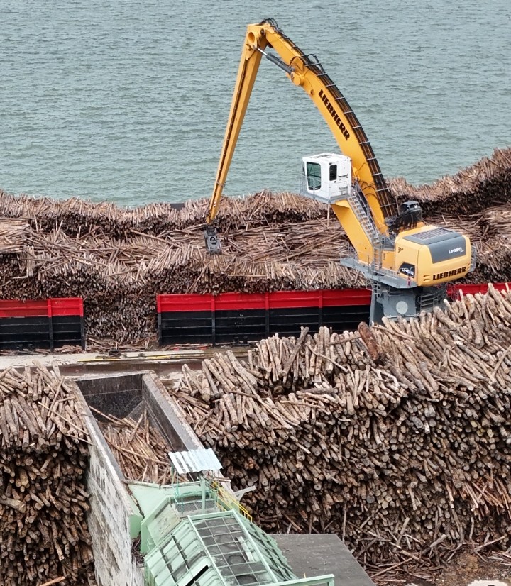 log unloading and feeding